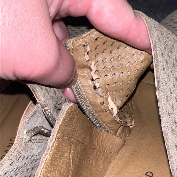 Lucky Brand Tan Perforated Slip-Ons - Picture 7 of 7